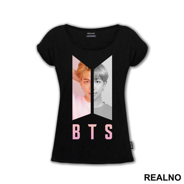 (T-shirt BTS logo face