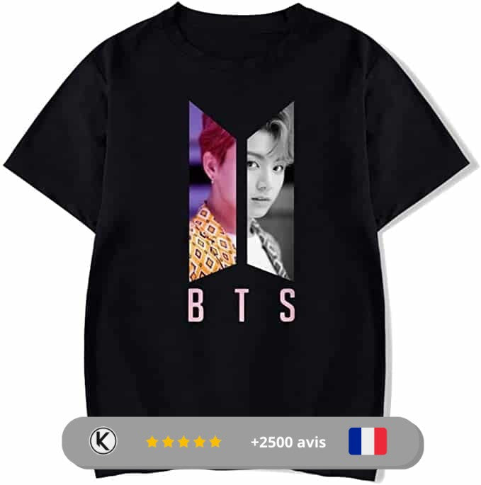 (T-shirt BTS logo face