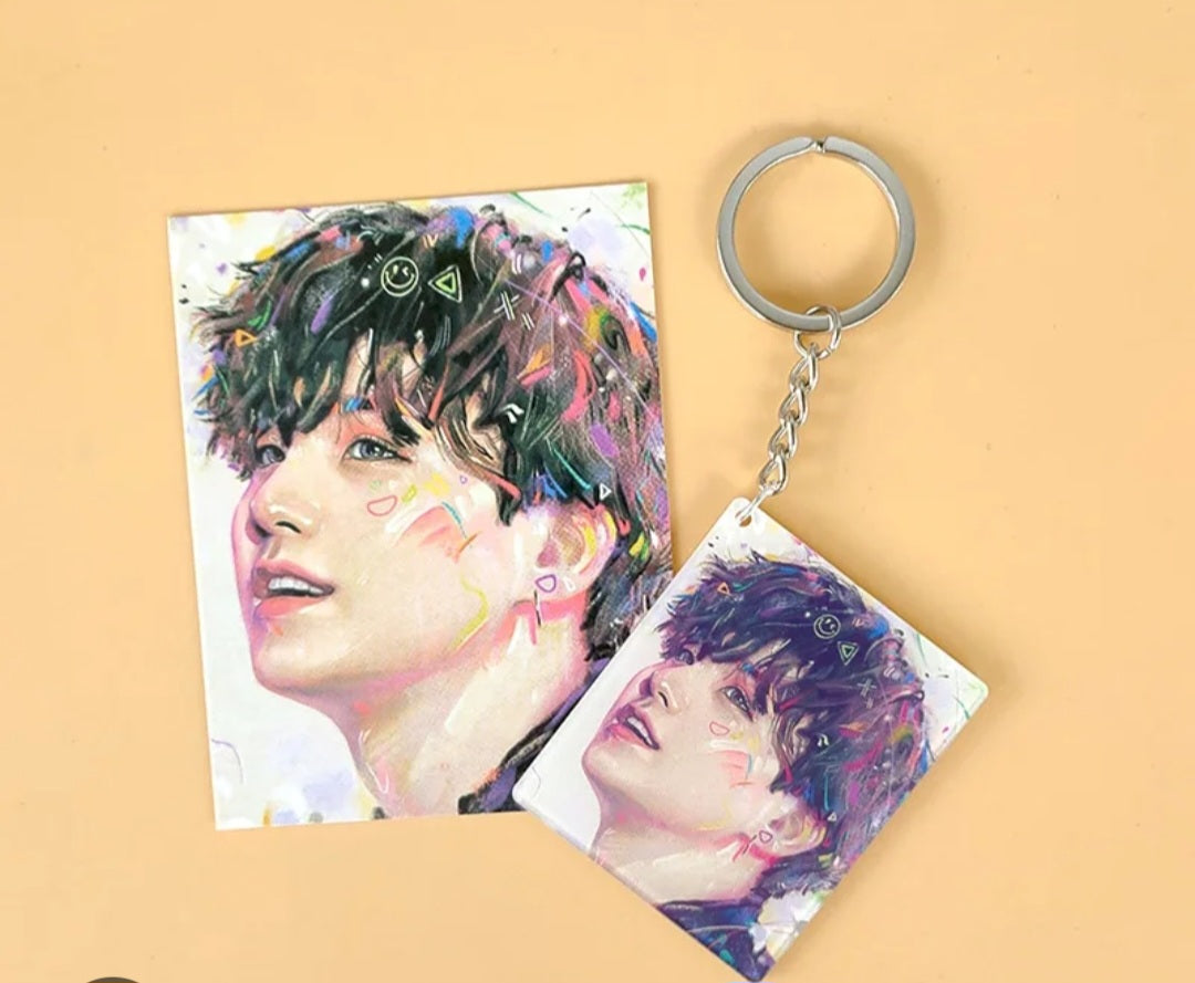 Porte-clé + Photocard BTS