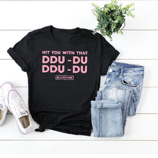 t-shirt  blackpink ddu du ddu du